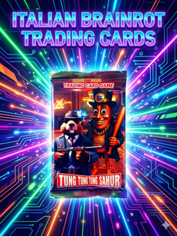 US SELLER Italian BRAIN ROT BRAINROT TCG (48 PACKS, 384 Cards)+ BONUS TCG card - Image 1