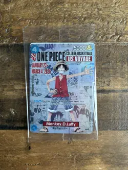 Monkey.D.Luffy [College Basketball US Voyage] P-055 One Piece Promo Card - Image 1