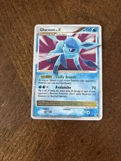 Glaceon LV.X 98/100 Majestic Dawn Ultra Rare Holo Card LP - Image 1