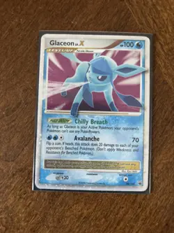 Glaceon LV.X 98/100 Majestic Dawn Ultra Rare Holo Card LP - Image 4