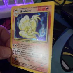 Ninetales 12/102 4th Print Pokemon Card Base Set 1999-2000 WOTC Holo Played - Image 2