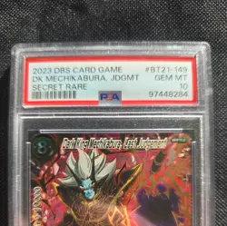 Dark King Mechikabura Last Judgement TCG Dragon Ball Super Card BT21-149 PSA 10 - Image 4
