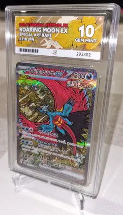 Roaring Moon EX 218/187 SAR Japanese Pokemon Card Ace Graded 10 - Image 2