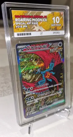 Roaring Moon EX 218/187 SAR Japanese Pokemon Card Ace Graded 10 - Image 3