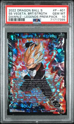 SS Vegeta Burst of Strength Promo Dragon Ball Super Card Game P 401 PR PSA 10 - Image 1