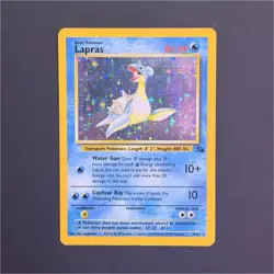 Vintage Pokemon Card - Wotc Fossil Lapras #10/62 Holo Rare 1999 English - Image 1