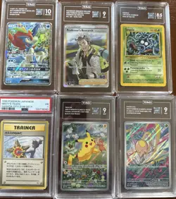 Pokemon Slabs Tag PSA 10 9 Vintage Modern Cards - Image 1