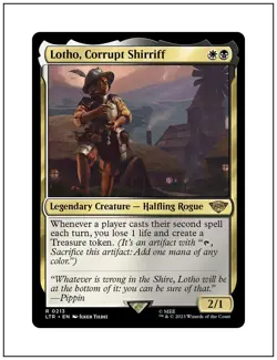 1x Lotho, Corrupt Shirriff, LOTR, Magic MTG NM - Image 1