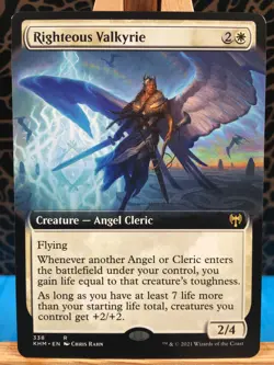 MTG - Righteous Valkyrie. Kaldheim. Extended Rare White Creature — Angel Cleric - Image 1