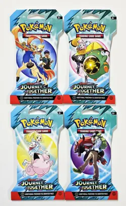 Pokemon TCG Journey Together Sleeved Booster Pack Art Set 4 Packs Factory Sealed - Image 1