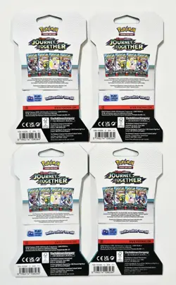 Pokemon TCG Journey Together Sleeved Booster Pack Art Set 4 Packs Factory Sealed - Image 2