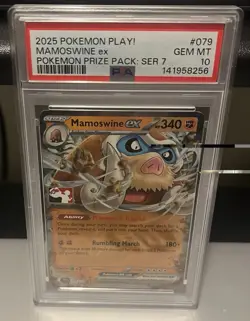 2025 MAMOSWINE EX Pokemon Play! Prize Pack Series 7 #079 - PSA 10 GEM MINT - Image 1