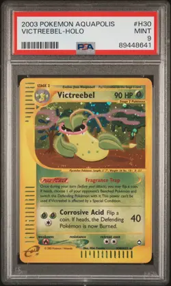 POKEMON VICTREEBEL Aquapolis WOTC Holo Rare H30/H32 PSA 9 MINT - Image 1