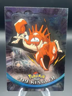 Kingler #99 Topps Blue Label TV Animation Edition Holo Pokemon 1999 - Image 1