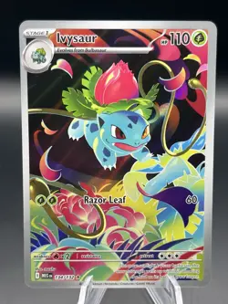 Pokemon TCG Ivysaur 134/132 Me01: Mega Evolution Holo Illustration Rare Full Art - Image 1