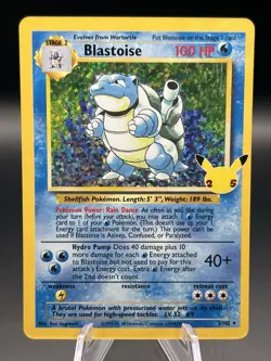 Pokemon TCG Blastoise Base Set 2/102 Holo Unlimited Holo Rare - Image 1