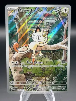 Pokemon TCG Phantasmal Flames Meowth Illustration Rare 106/94 - Image 1