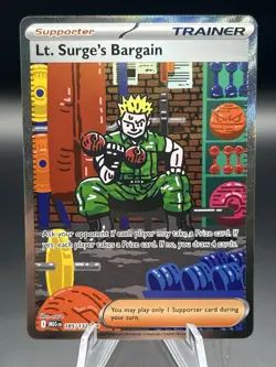 Pokemon TCG Lt. Surge's Bargain #185 Trainer Mega Evolutions - Image 1