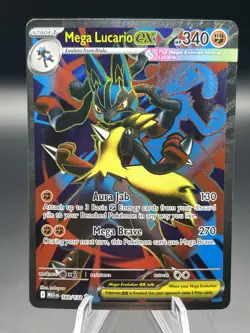 Pokemon TCG Mega Lucario EX Ultra Rare Full Art Holo 160/132 Me01 - Image 1