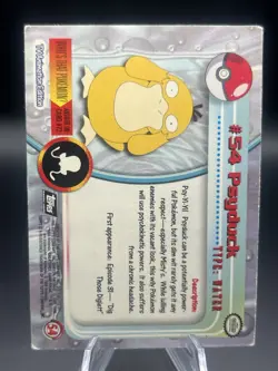 2000 Topps Chrome Pokemon Psyduck #54 Topps TV Animation Series - Image 2
