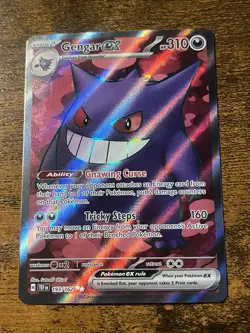 Pokemon Gengar EX 193/162 Temporal Forces Full Art Ultra Rare - Image 1
