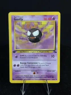 1999 Pokemon Fossil 1st Edition Gastly #33/62 - Image 1