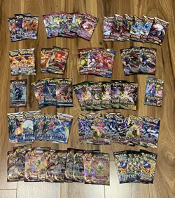 Pokemon TCG Booster Pack Lot - 66 Total packs Factory Sealed - Image 1