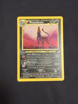 Pokemon Houndoom Double Holo Error Neo Revelation 8/64 - Image 3