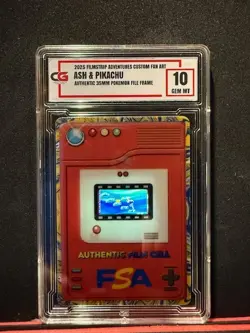 PIKACHU & ASH 35MM RARE FILM FRAME CELL FROM POKEMON THE MOVIE 2000 CG 10 - Image 1