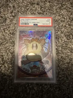2000 TOPPS CHROME POKEMON T.V. SPECTRA #20 RATICATE PSA 9 - Image 1