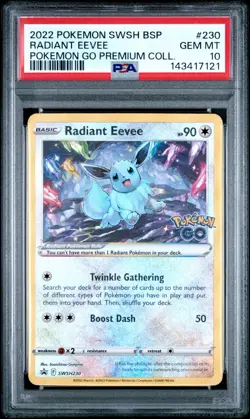 2022 POKEMON SWSH BLACK STAR PROMO #230 RADIANT EEVEE PSA 10 - Image 1