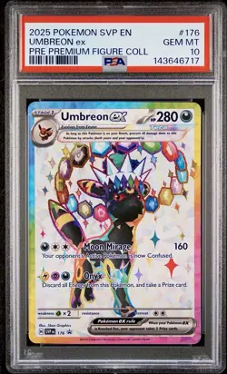 Pokemon Umbreon Ex #176 PRISMATIC Figure Collection Box Promo PSA 10 GEM MINT ! - Image 1