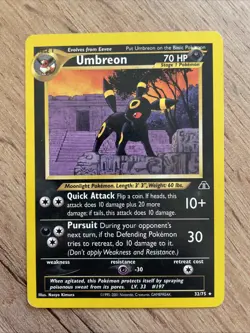 Pokemon TCG Umbreon Neo Discovery 32/75 Non-Holo Rare Lightly Played - Image 1