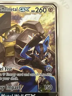 2019 POKEMON SM BLACK STAR PROMO SM192 FULL ART/LUCARIO & MELMETAL GX POWER GP - Image 4