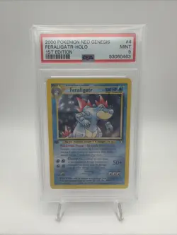 Pokemon Neo Genesis 1st Edition Feraligatr Holo PSA 9 Mint 4/111 - Image 1
