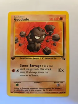 Geodude [1st Edition] #47 Pokemon Fossil HP - Image 1