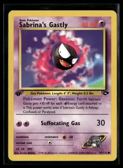 Pokemon TCG Gym Challenge #097/132 Sabrina's Gastly (97) - Image 1
