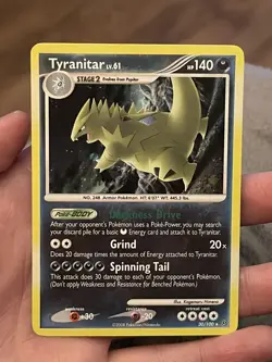 Tyranitar 30/100 Storm Front Deck Exclusive Cosmos Holo LP Pokemon - Image 1