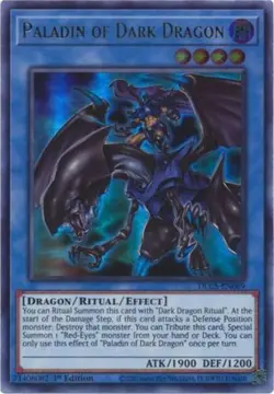 Paladin of Dark Dragon - DLCS-EN069 - Ultra Rare - 1st Edition - Lightly Played - Image 1