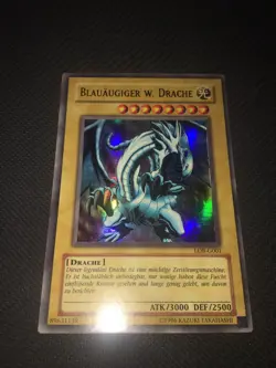 Blue Eyes White Dragon LOB-G001 DE Blauaugiger w. Drache Yu Gi Oh Legend of Blue - Image 1