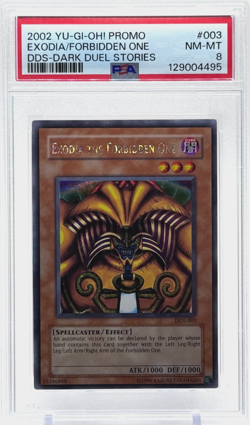 2002 Yu-Gi-Oh! Exodia the Forbidden One Dark Duel Stories DDS-003 PSA 8 NM-MT - Image 1
