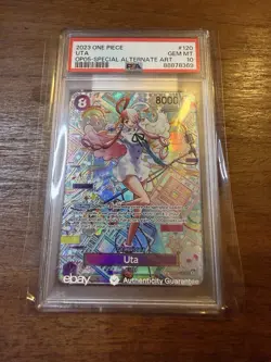 PSA 10 GEM MINT Uta SP OP02-120 Awakening of the New Era One Piece English - Image 1