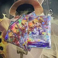 English Charlotte Pudding One Piece TCG PRB02-010 Alt Art SR The Best Vol.2 NM - Image 1