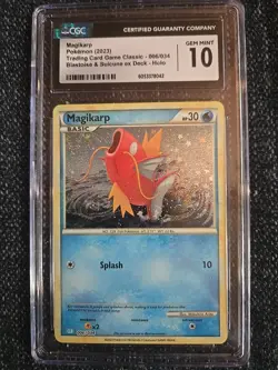 Magikarp Holo Pokemon Card # 006/034 2023 CGC Graded Gem Mint 10 - Image 1