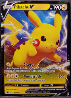 Pikachu V SWSH061 Shining Fates Promo Pokemon Pokemon Card English Near Mint - Image 1