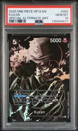 Kuzan SR SP OP10-082 Legacy of the Master 2025 One Piece Card PSA 10 OP12 EN - Image 1