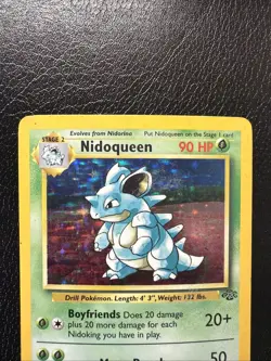 Pokemon Nidoqueen TCG Jungle Holo Card 7/64 Unlimited Holo Rare MP - Image 2
