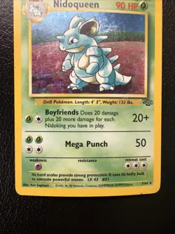 Pokemon Nidoqueen TCG Jungle Holo Card 7/64 Unlimited Holo Rare MP - Image 3