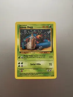 Snoop Dogg HOLO Pokemon TCG Custom Trading Card - Hip Hop Gin & Juice Doggystyle - Image 1