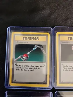 Lot of 11 Vintage 1995 Pokeman Trainer Cards NM Never Played - Image 2